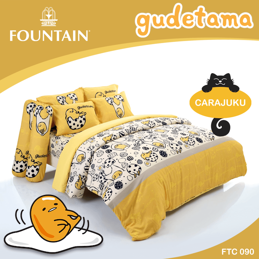 FOUNTAIN ชุดผ้าปูที่นอน ไข่ขี้เกียจ Gudetama FTC090