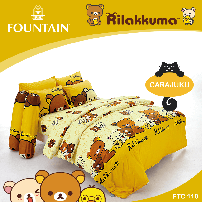 FOUNTAIN ชุดผ้าปูที่นอน ริลัคคุมะ Rilakkuma FTC110