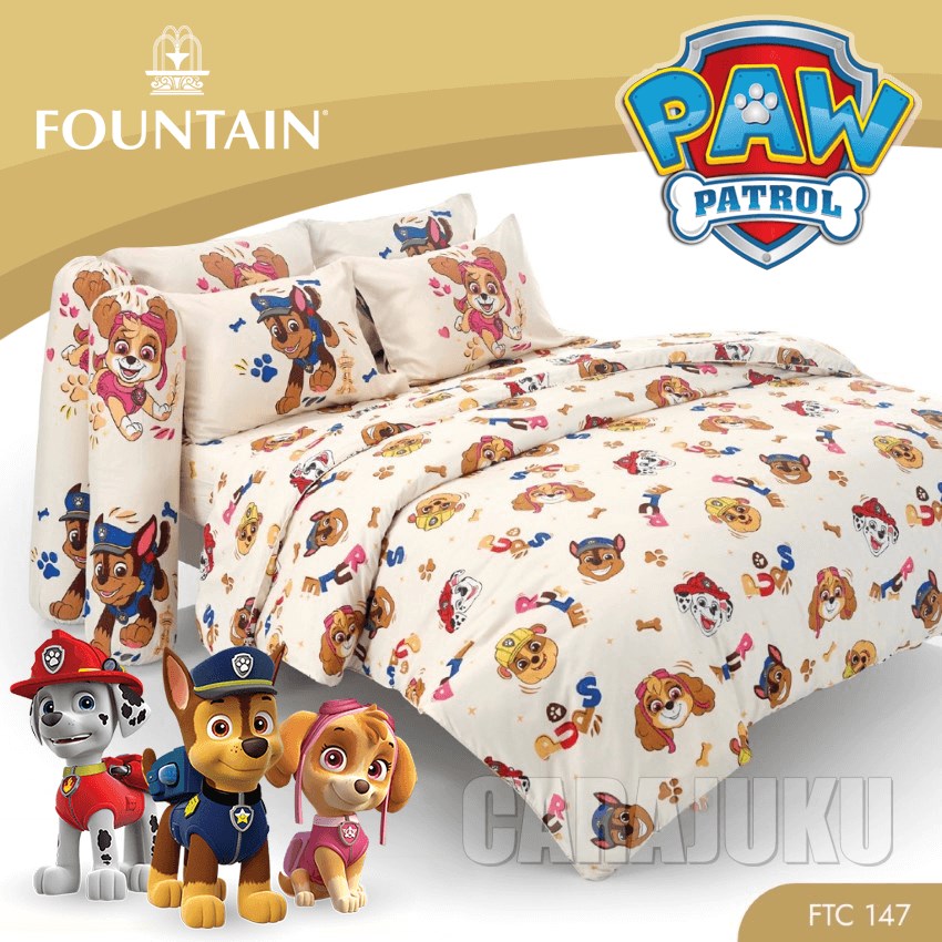 FOUNTAIN ชุดผ้าปูที่นอน ขบวนการเจ้าตูบสี่ขา Paw Patrol FTC147