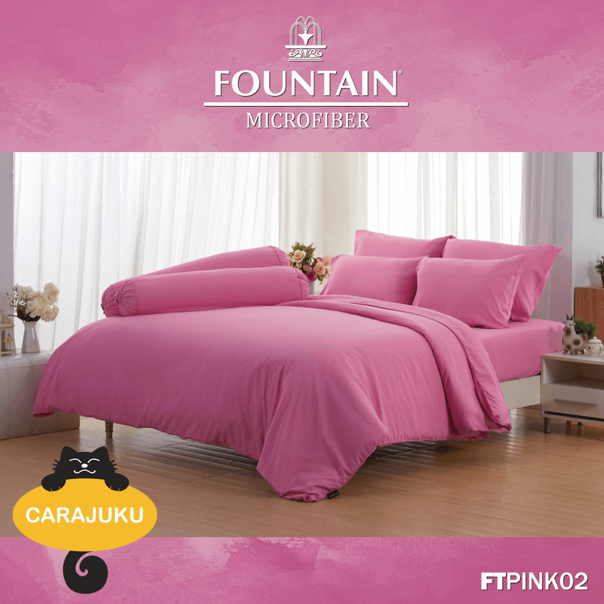 FOUNTAIN ชุดผ้าปูที่นอน สีชมพู PINK FTPINK02
