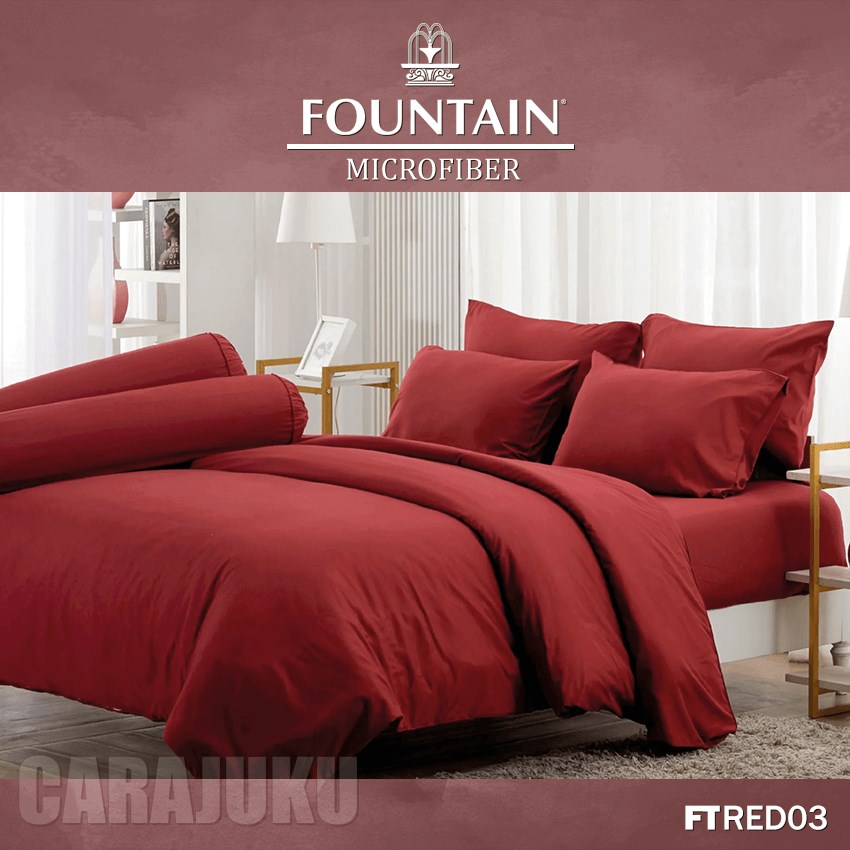 FOUNTAIN ชุดผ้าปูที่นอน สีแดง RED FTRED03