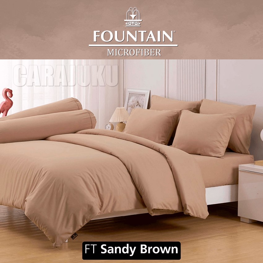 FOUNTAIN ชุดผ้าปูที่นอน สีน้ำตาล SANDY BROWN FTSANDYBROWN