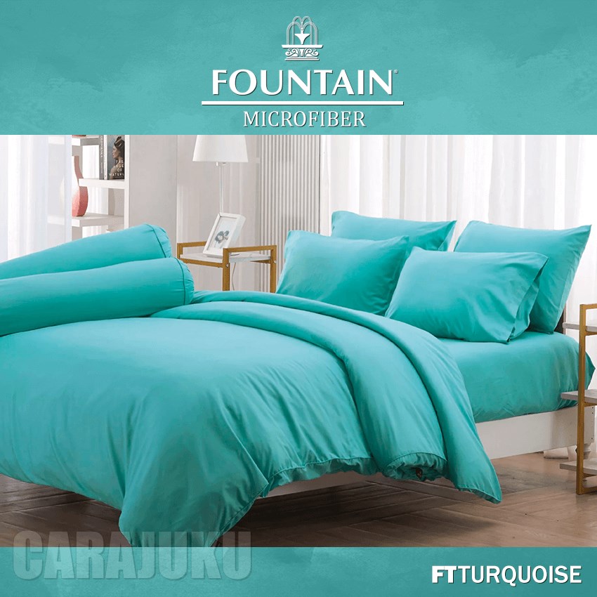 FOUNTAIN ชุดผ้าปูที่นอน สีฟ้าเขียว TURQUOISE FTTURQUOISE