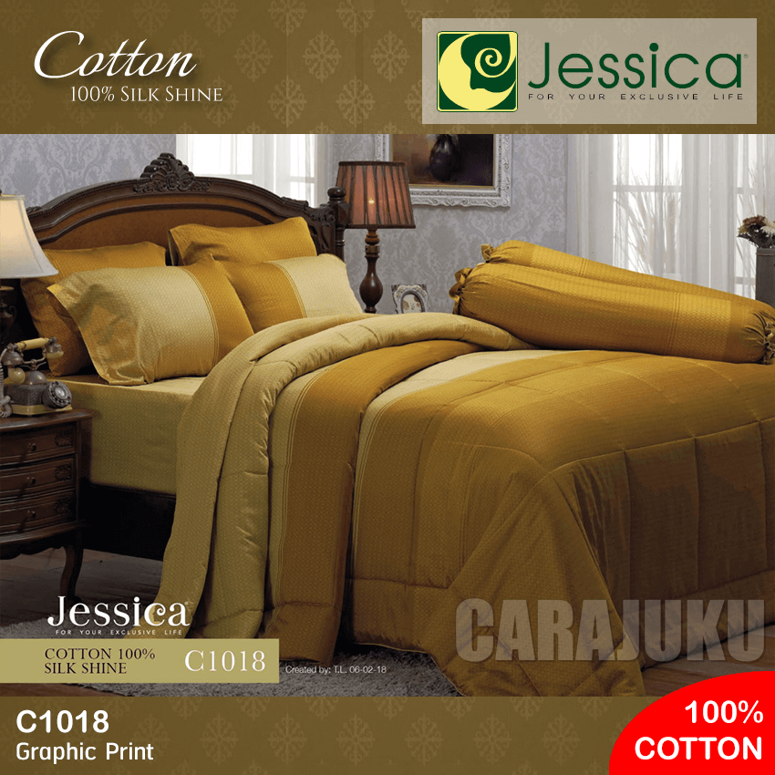 JESSICA ชุดผ้าปูที่นอน Cotton 100% พิมพ์ลาย Graphic C1018