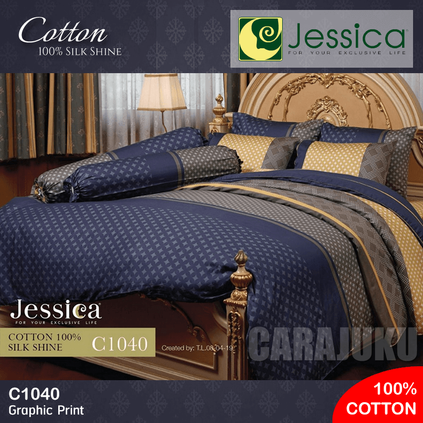 JESSICA ชุดผ้าปูที่นอน Cotton 100% พิมพ์ลาย Graphic C1040