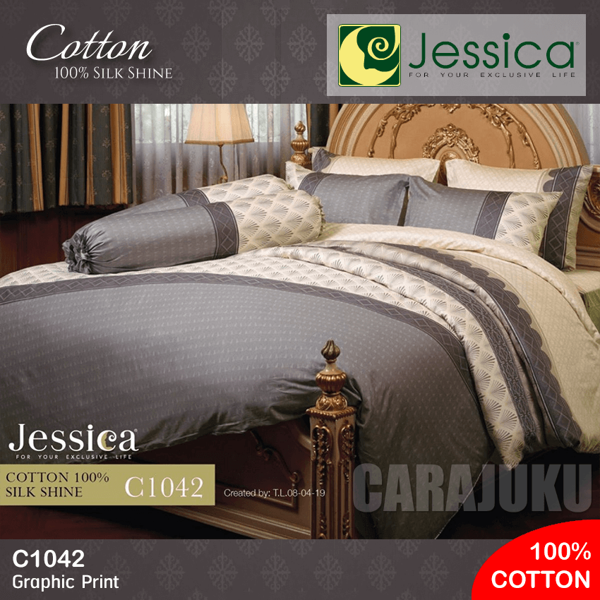 JESSICA ชุดผ้าปูที่นอน Cotton 100% พิมพ์ลาย Graphic C1042