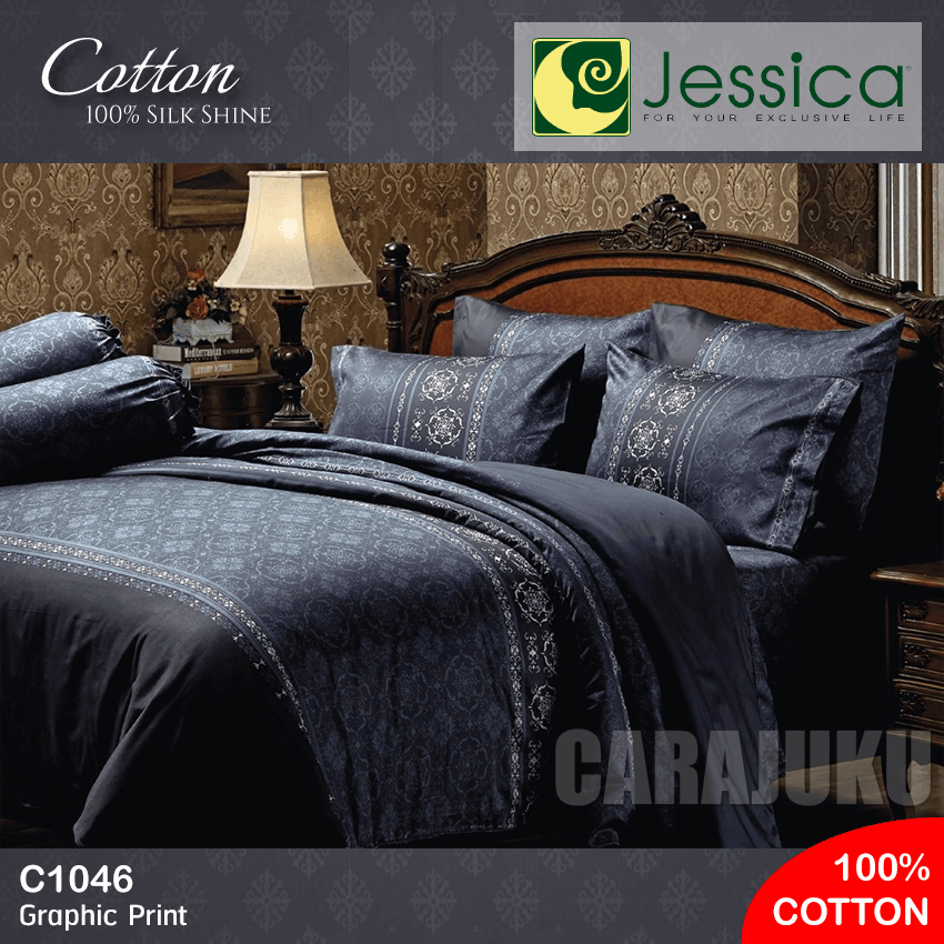 JESSICA ชุดผ้าปูที่นอน Cotton 100% พิมพ์ลาย Graphic C1046