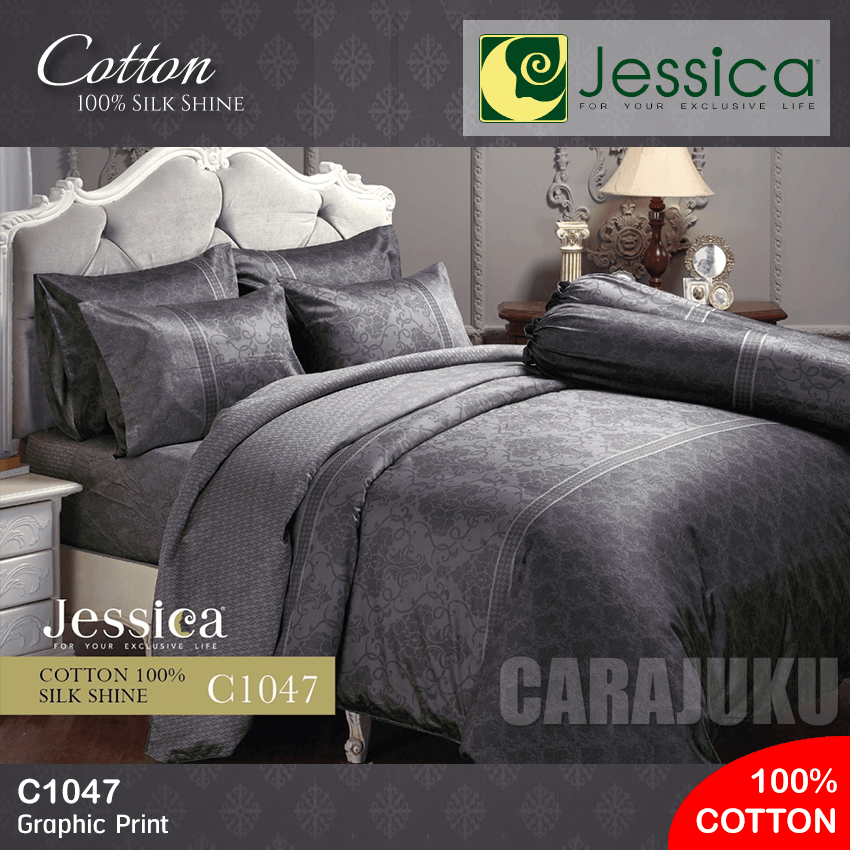 JESSICA ชุดผ้าปูที่นอน Cotton 100% พิมพ์ลาย Graphic C1047