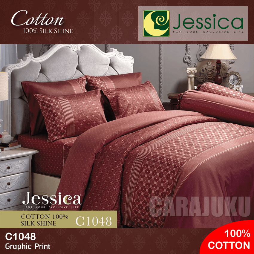 JESSICA ชุดผ้าปูที่นอน Cotton 100% พิมพ์ลาย Graphic C1048