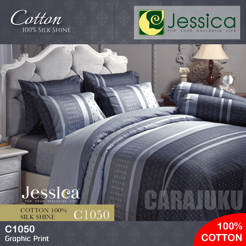 JESSICA ชุดผ้าปูที่นอน Cotton 100% พิมพ์ลาย Graphic C1050