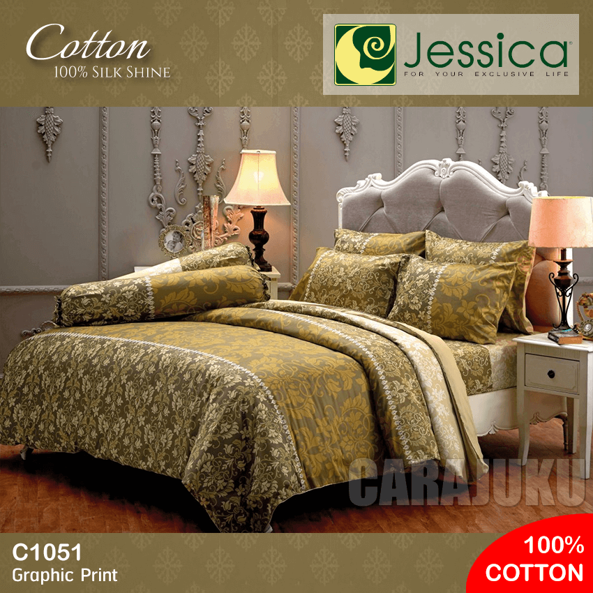 JESSICA ชุดผ้าปูที่นอน Cotton 100% พิมพ์ลาย Graphic C1051