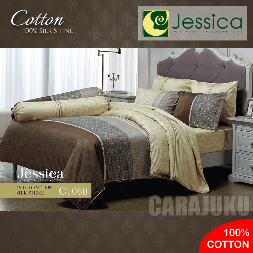 JESSICA ชุดผ้าปูที่นอน Cotton 100% พิมพ์ลาย Graphic C1060