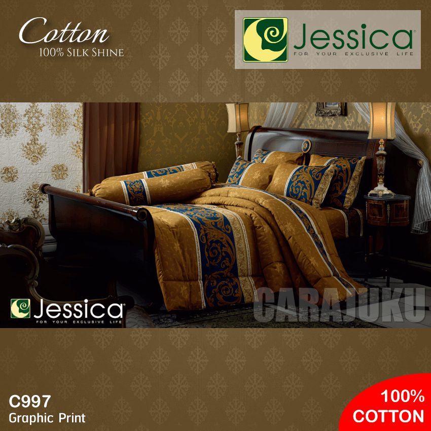 JESSICA ชุดผ้าปูที่นอน Cotton 100% พิมพ์ลาย Graphic C997