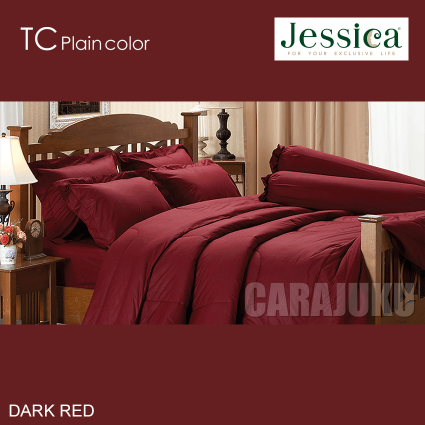 JESSICA ชุดผ้าปูที่นอน สีแดงเข้ม DARK RED