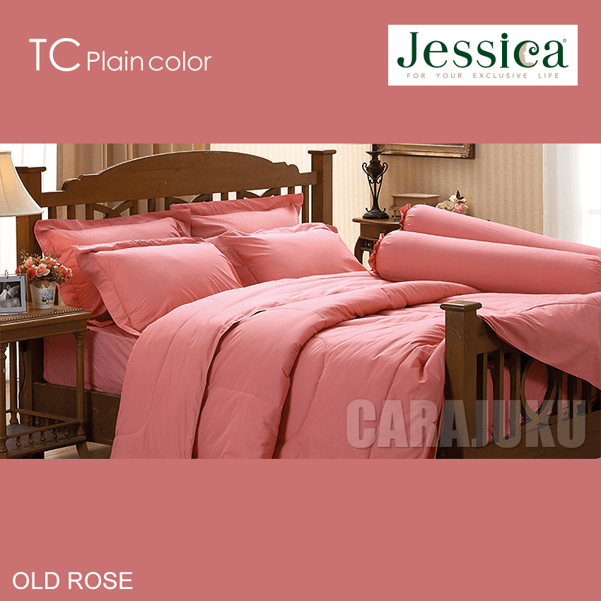 JESSICA ชุดผ้าปูที่นอน สีแดงโอรส OLD ROSE