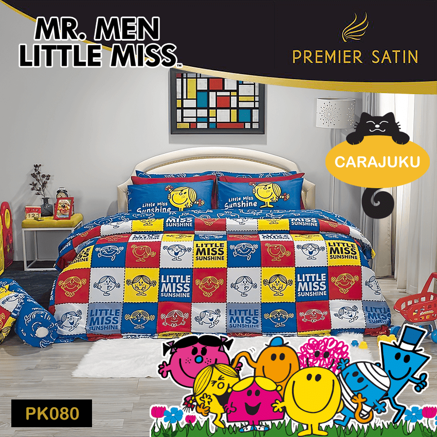 PREMIER SATIN ชุดผ้าปูที่นอน มิสเตอร์เมนและลิตเติ้ลมิส Mr.Men & Little Miss PK080