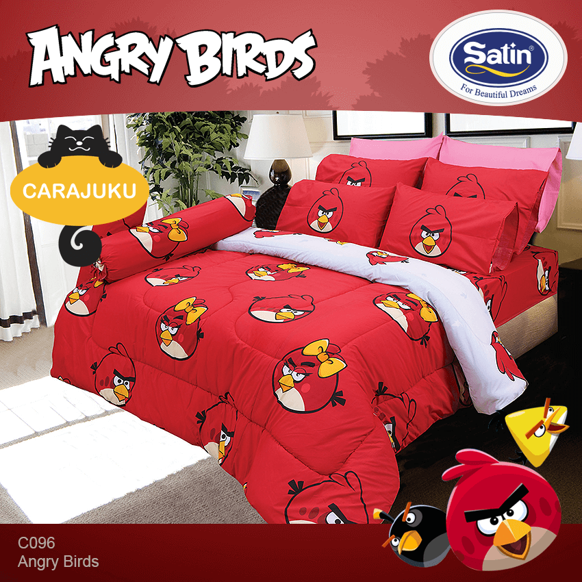 SATIN ชุดผ้าปูที่นอน แองกี้เบิร์ด Angry Birds C096