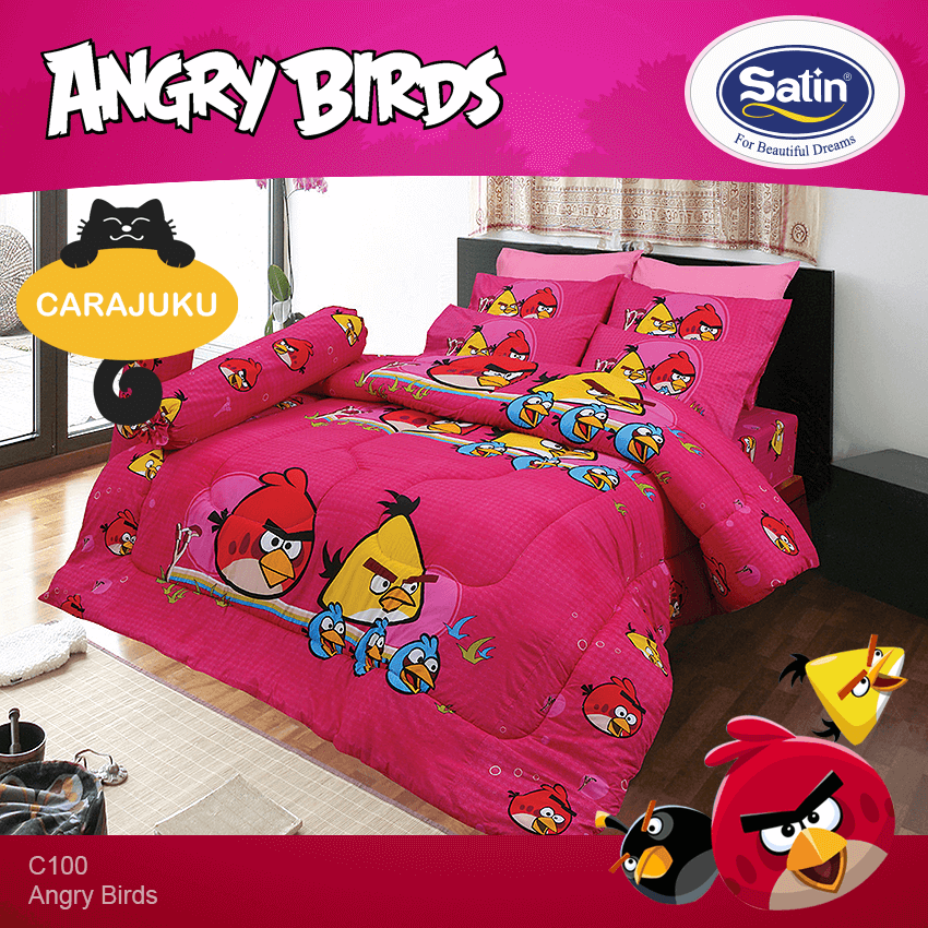SATIN ชุดผ้าปูที่นอน แองกี้เบิร์ด Angry Birds C100