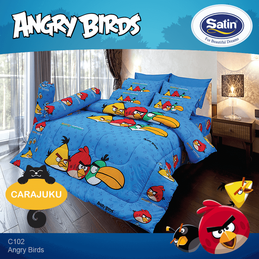 SATIN ชุดผ้าปูที่นอน แองกี้เบิร์ด Angry Birds C102