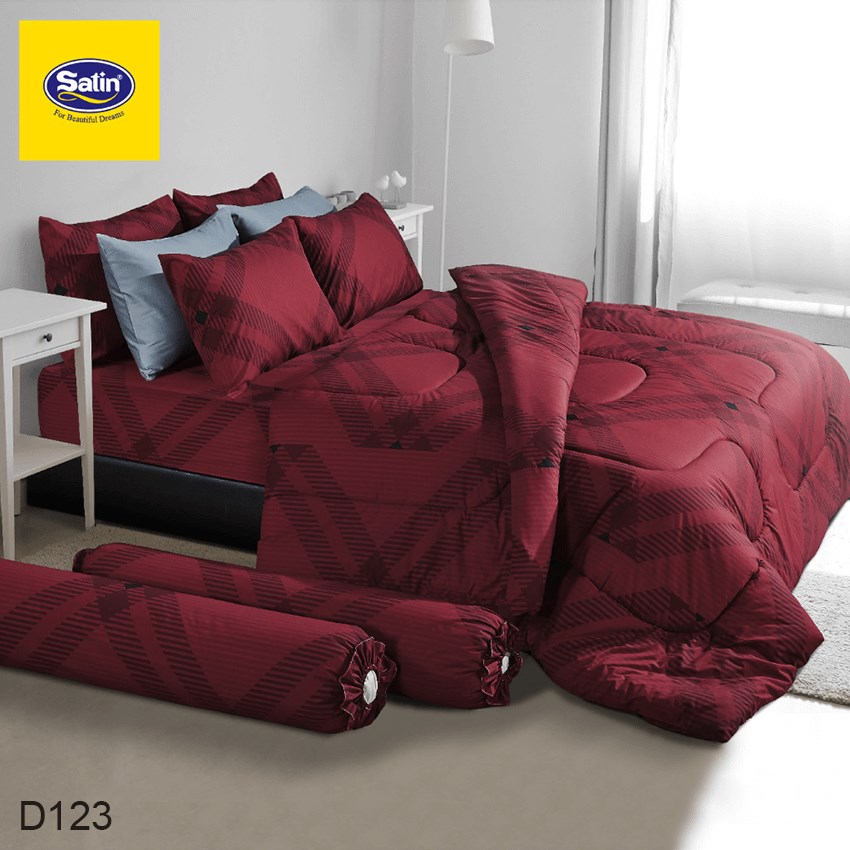 SATIN ชุดผ้าปูที่นอน พิมพ์ลาย Graphic D123