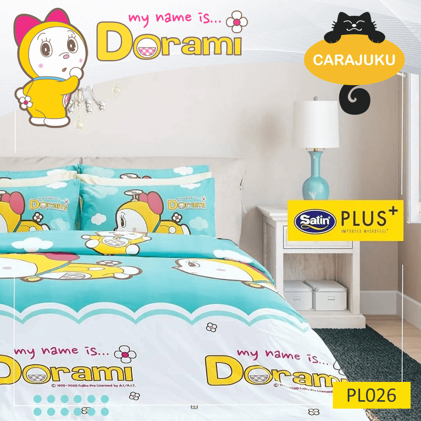 SATIN PLUS ชุดผ้าปูที่นอน โดเรมี Dorami PL026