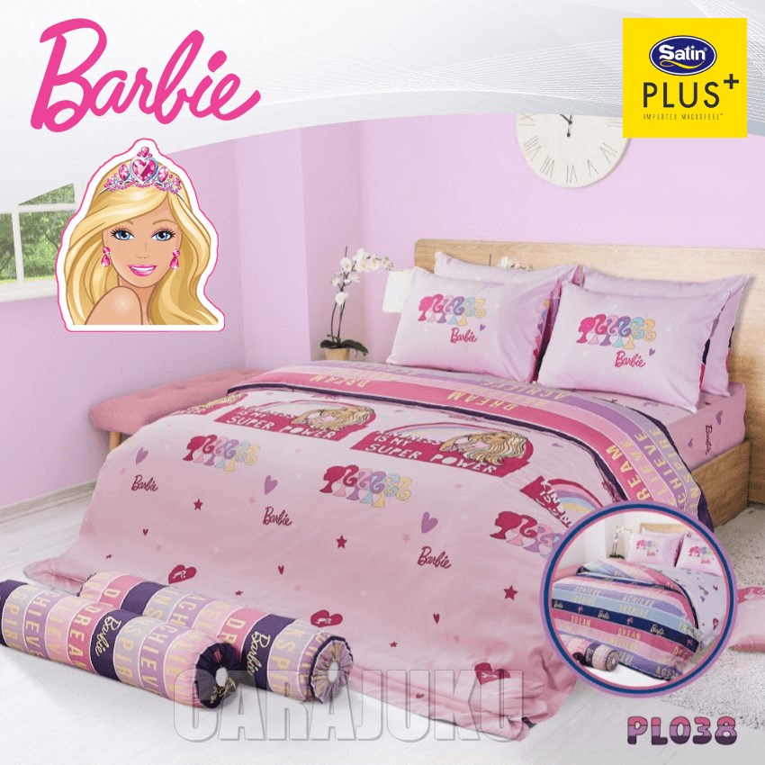 SATIN PLUS ชุดผ้าปูที่นอน บาร์บี้ Barbie PL038