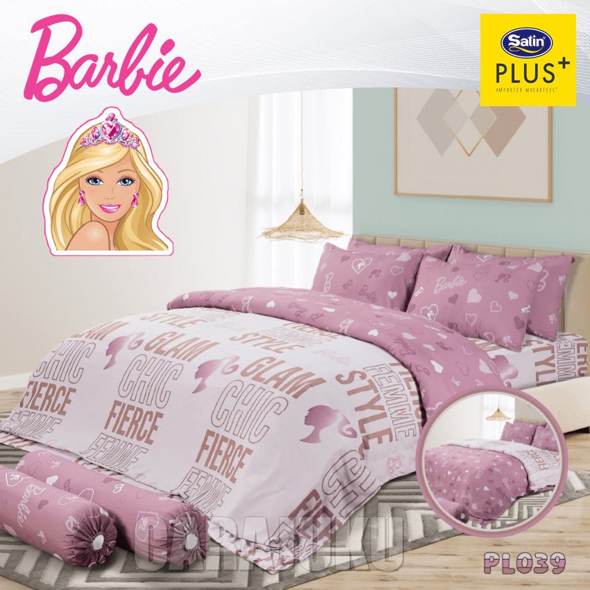 SATIN PLUS ชุดผ้าปูที่นอน บาร์บี้ Barbie PL039