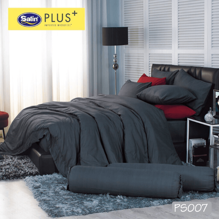 SATIN PLUS ชุดผ้าปูที่นอน สีเทา GRAY PS007