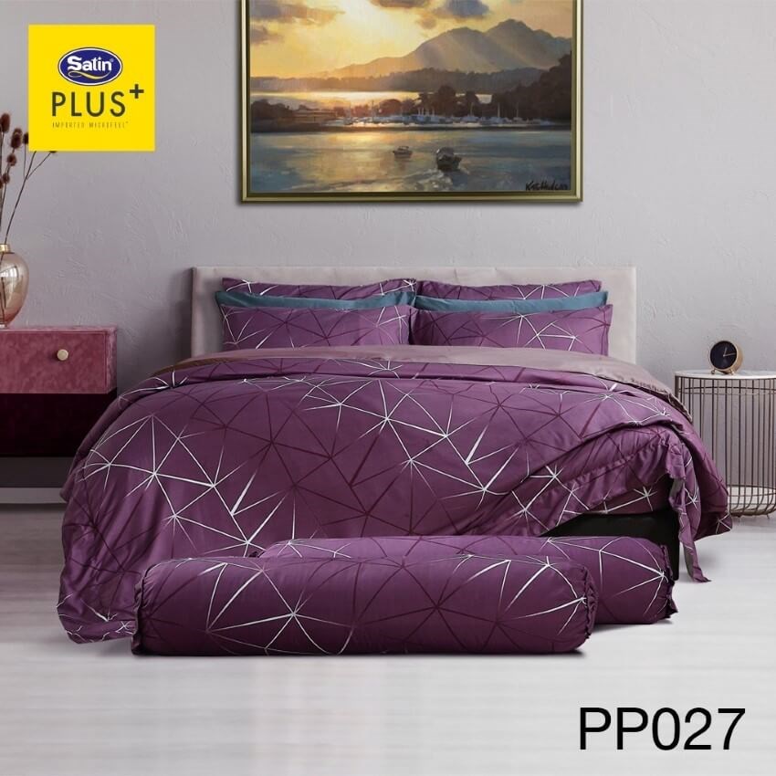 SATIN PLUS ชุดผ้าปูที่นอน พิมพ์ลาย Graphic PP027
