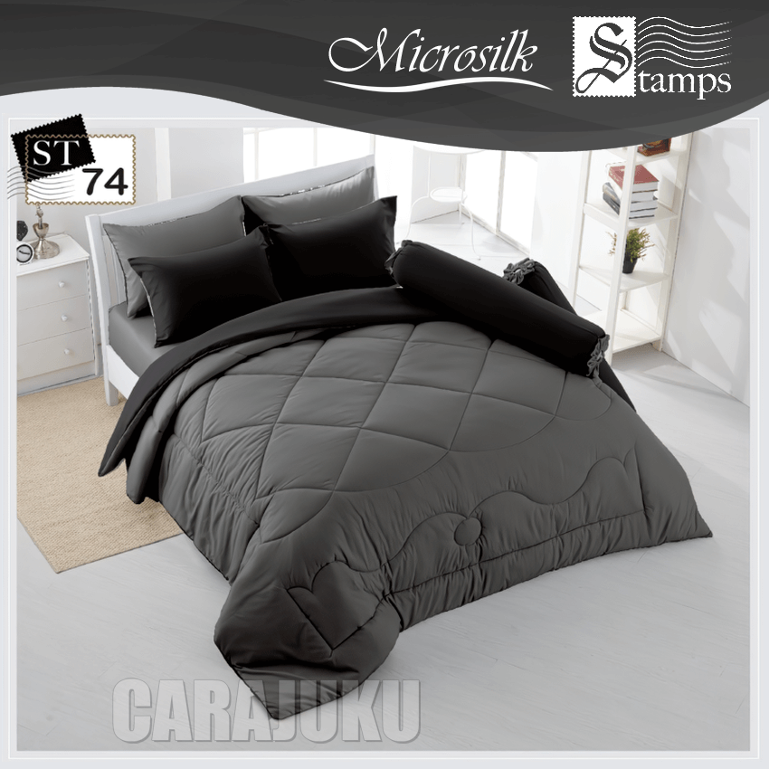STAMPS ชุดผ้าปูที่นอน สีเทาดำ Gray Black ST74