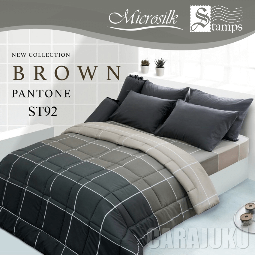 STAMPS ชุดผ้าปูที่นอน สีน้ำตาลแพนโทน Brown Pantone ST92