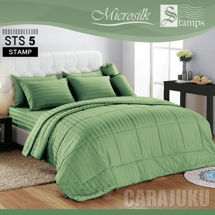 STAMPS ชุดผ้าปูที่นอน ลายริ้วสีเขียว Green Stripe STS05