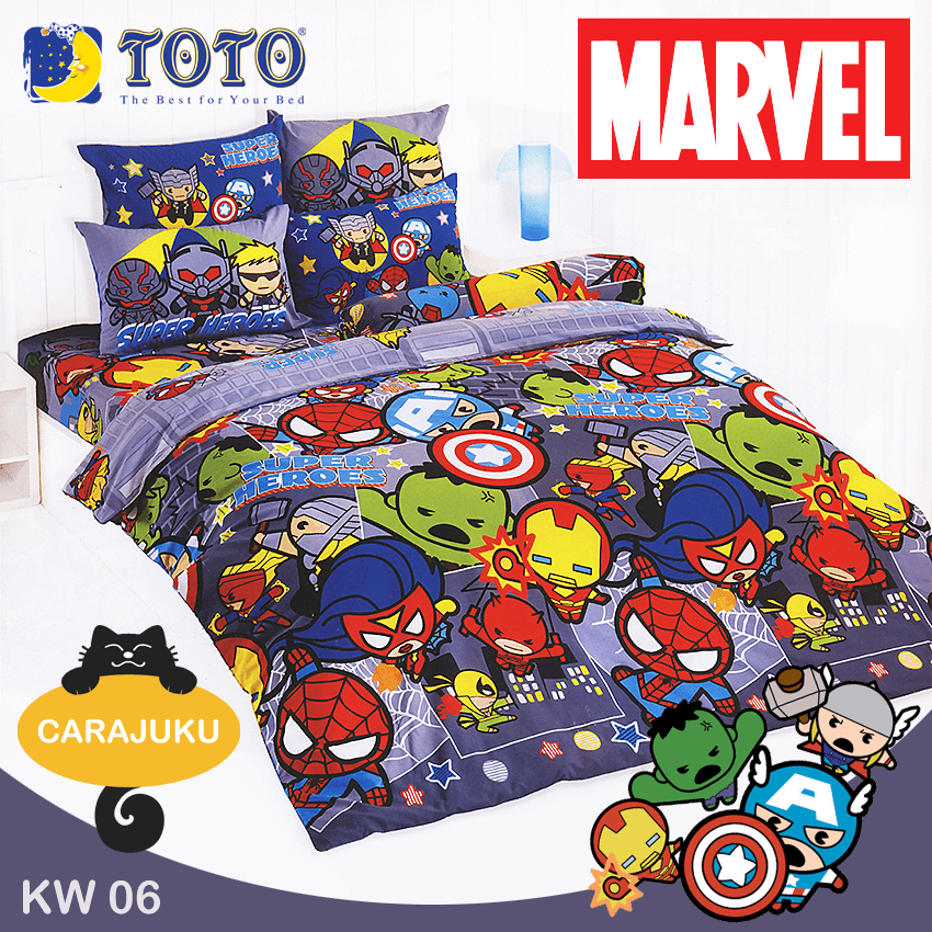 TOTO ชุดผ้าปูที่นอน มาร์เวล คาวาอิ Marvel Kawaii KW06