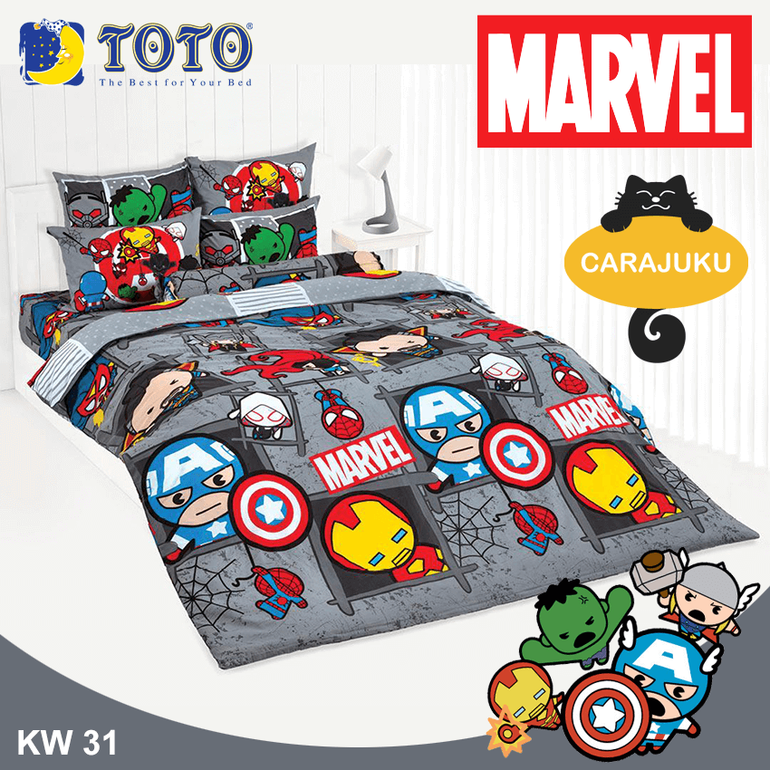 TOTO ชุดผ้าปูที่นอน มาร์เวล คาวาอิ Marvel Kawaii KW31
