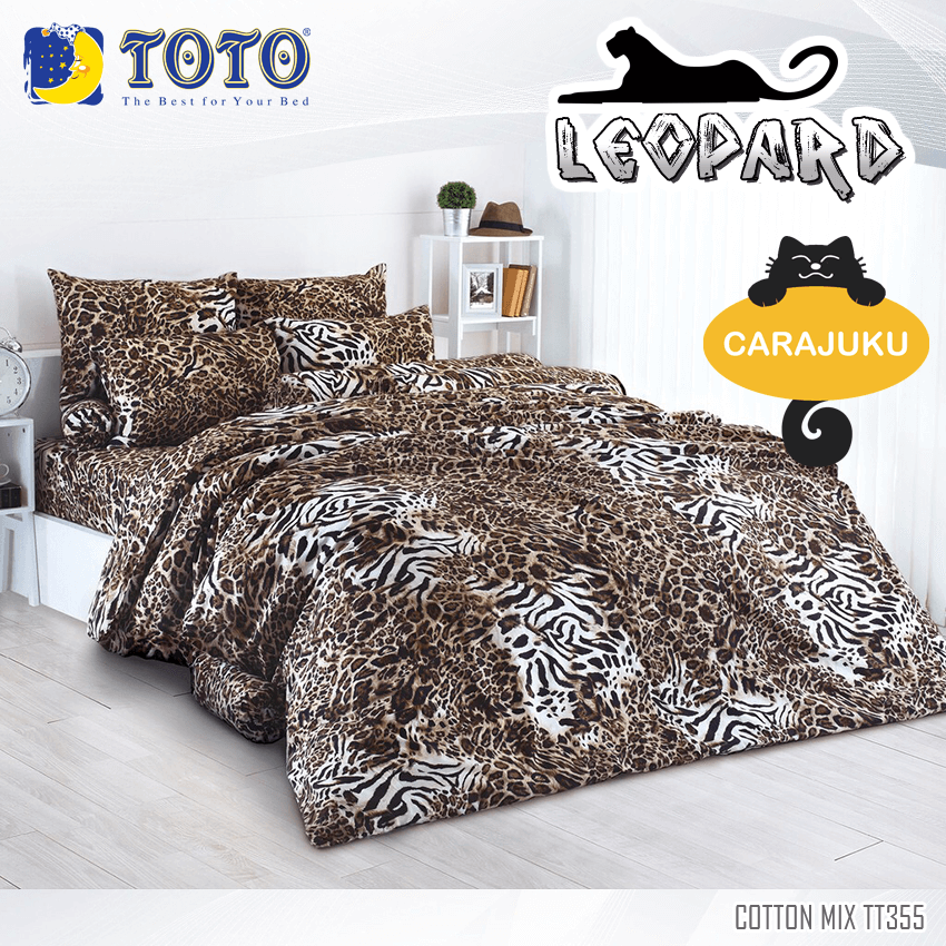 TOTO ชุดผ้าปูที่นอน ลายเสือ Leopard TT355