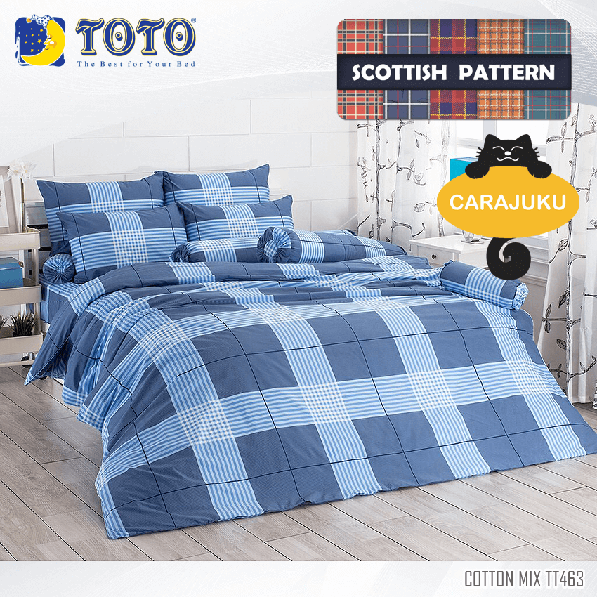 TOTO ชุดผ้าปูที่นอน ลายสก็อต Scottish Pattern TT463
