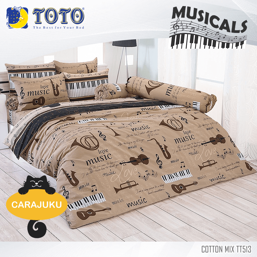 TOTO ชุดผ้าปูที่นอน ลายเครื่องดนตรี Musicals TT513