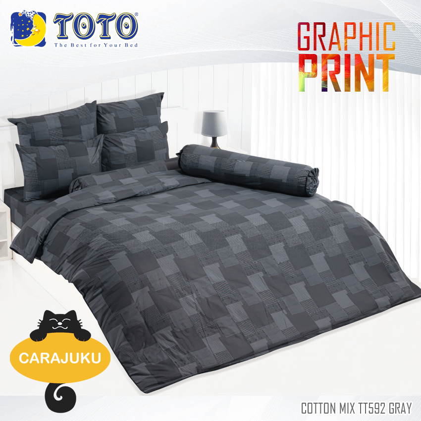 TOTO ชุดผ้าปูที่นอน ลายกราฟฟิก Graphic TT592 GRAY