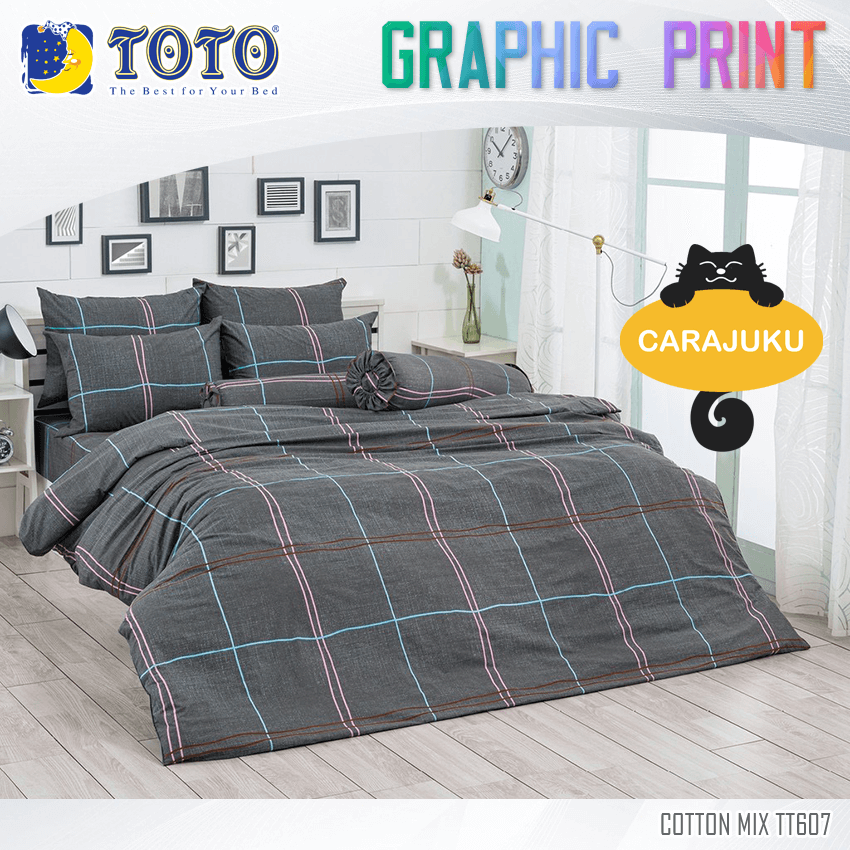 TOTO ชุดผ้าปูที่นอน ลายกราฟฟิก Graphic TT607