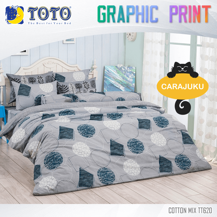 TOTO ชุดผ้าปูที่นอน ลายกราฟฟิก Graphic TT620