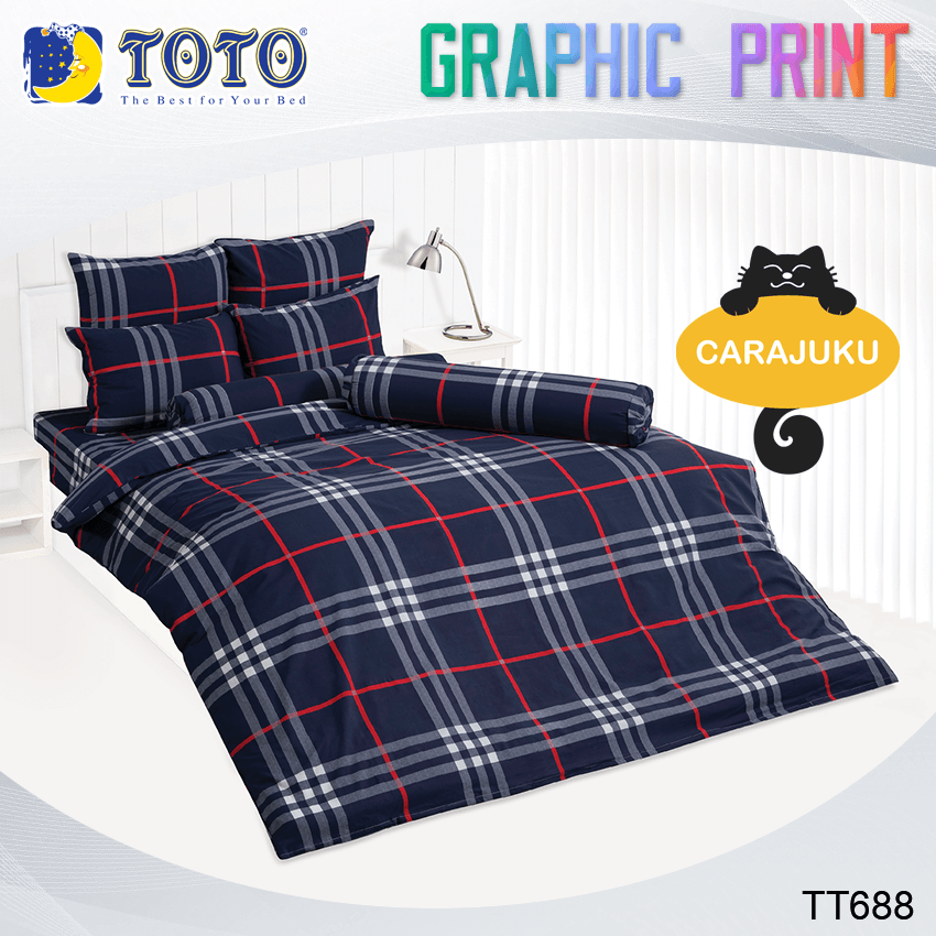 TOTO ชุดผ้าปูที่นอน ลายสก็อต Scottish Pattern TT688