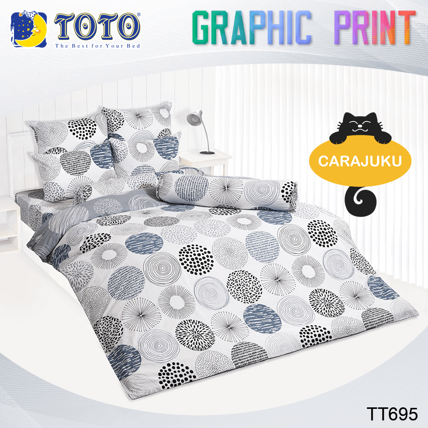 TOTO ชุดผ้าปูที่นอน ลายกราฟฟิค Graphic TT695