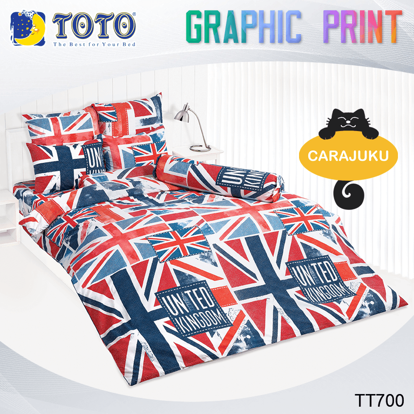 TOTO ชุดผ้าปูที่นอน ลายอังกฤษ England TT700