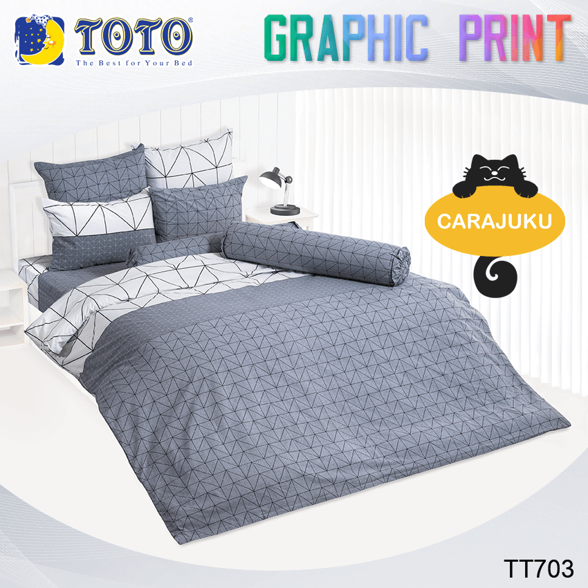 TOTO ชุดผ้าปูที่นอน ลายกราฟฟิค Graphic TT703