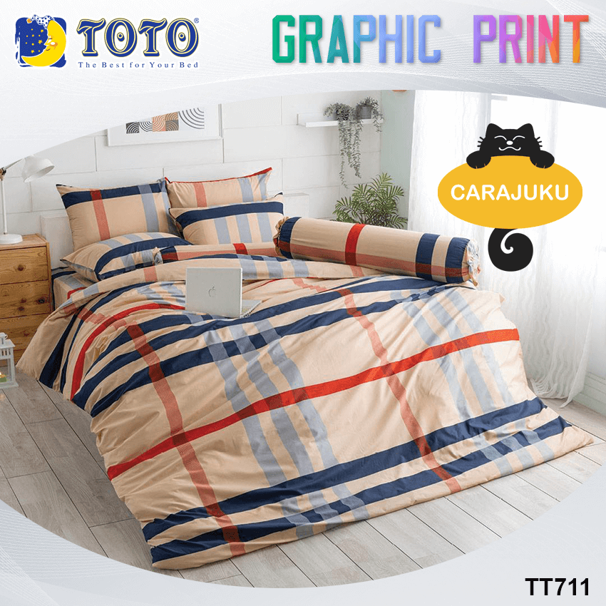 TOTO ชุดผ้าปูที่นอน ลายกราฟฟิก Graphic TT711
