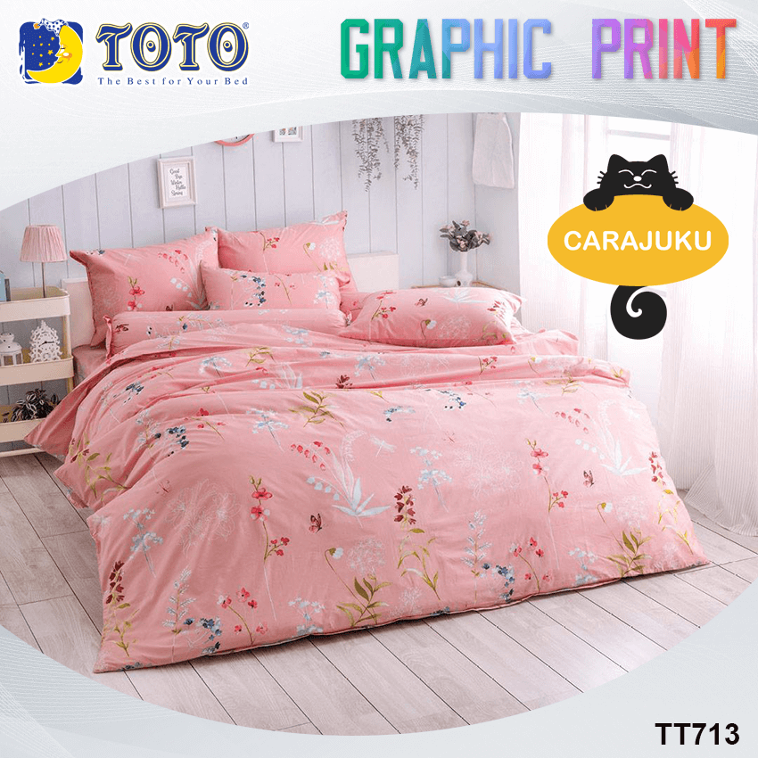 TOTO ชุดผ้าปูที่นอน ลายดอกไม้ Flower Graphic TT713