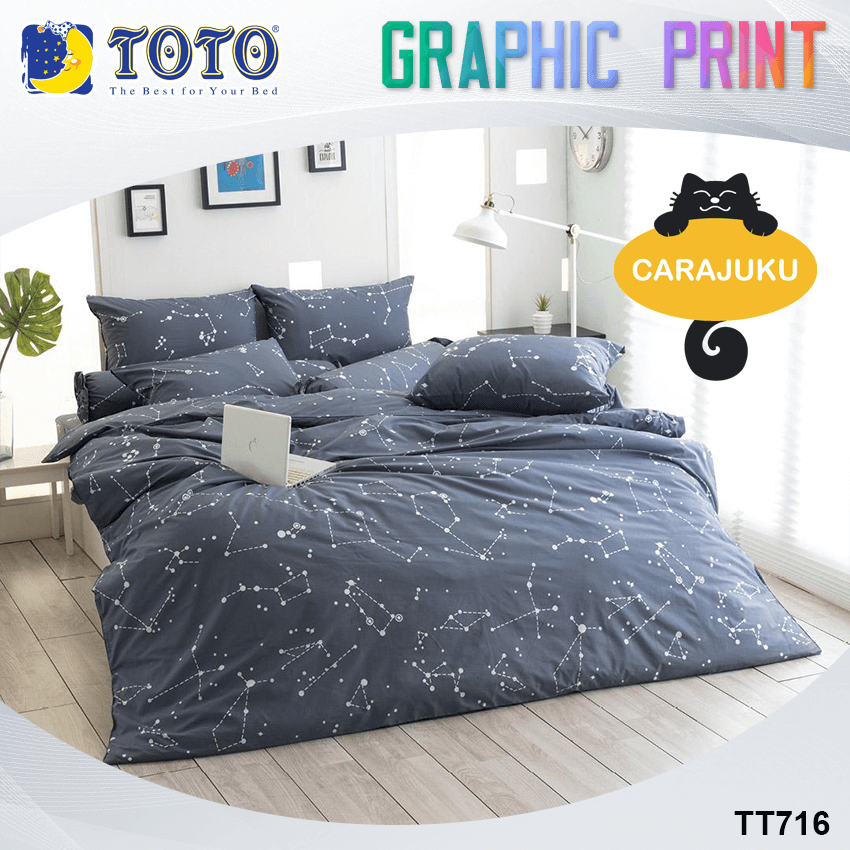 TOTO ชุดผ้าปูที่นอน ลายดวงดาว Stars Graphic TT716