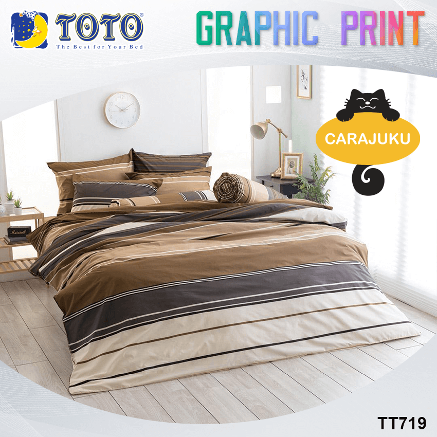 TOTO ชุดผ้าปูที่นอน ลายกราฟฟิก Graphic TT719