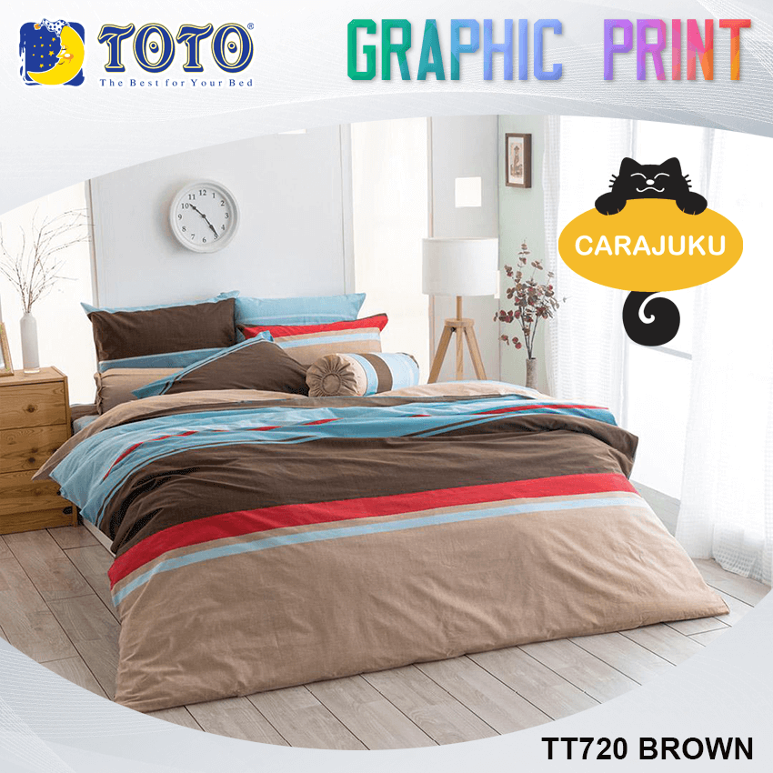 TOTO ชุดผ้าปูที่นอน ลายกราฟฟิก Graphic TT720 BROWN
