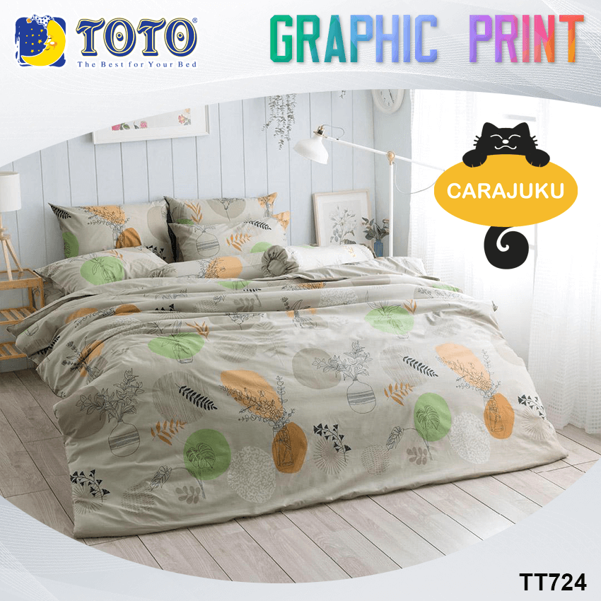 TOTO ชุดผ้าปูที่นอน ลายกราฟฟิก Graphic TT724